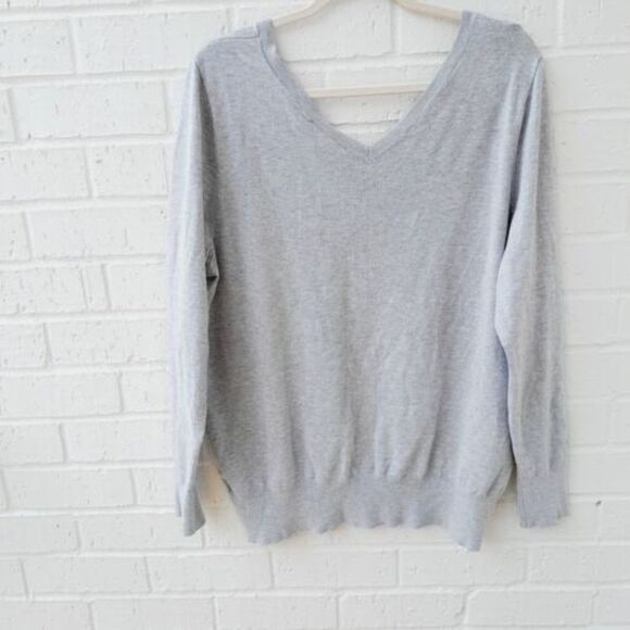 LANE BRYANT Double V-neck Pullover Contemporary Transitional Sweater sz: 18/20 - Picture 2 of 8